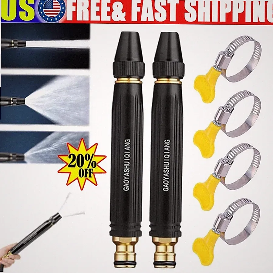 1-2PACK High Pressure Car Wash Water Gun Spray Nozzle Portable Washer for Auto