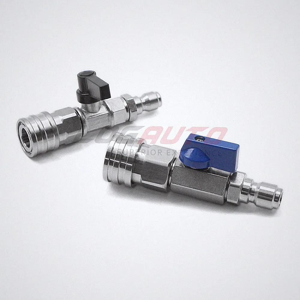 1/4" 3/8" High Pressure Washer Ball Valve Nozzle Quick Connect Stainless Steel