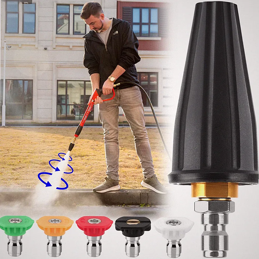 1/4" Connect High Pressure Washer Rotating Turbo Nozzle Spray Tip 4.0GPM 4000PSI