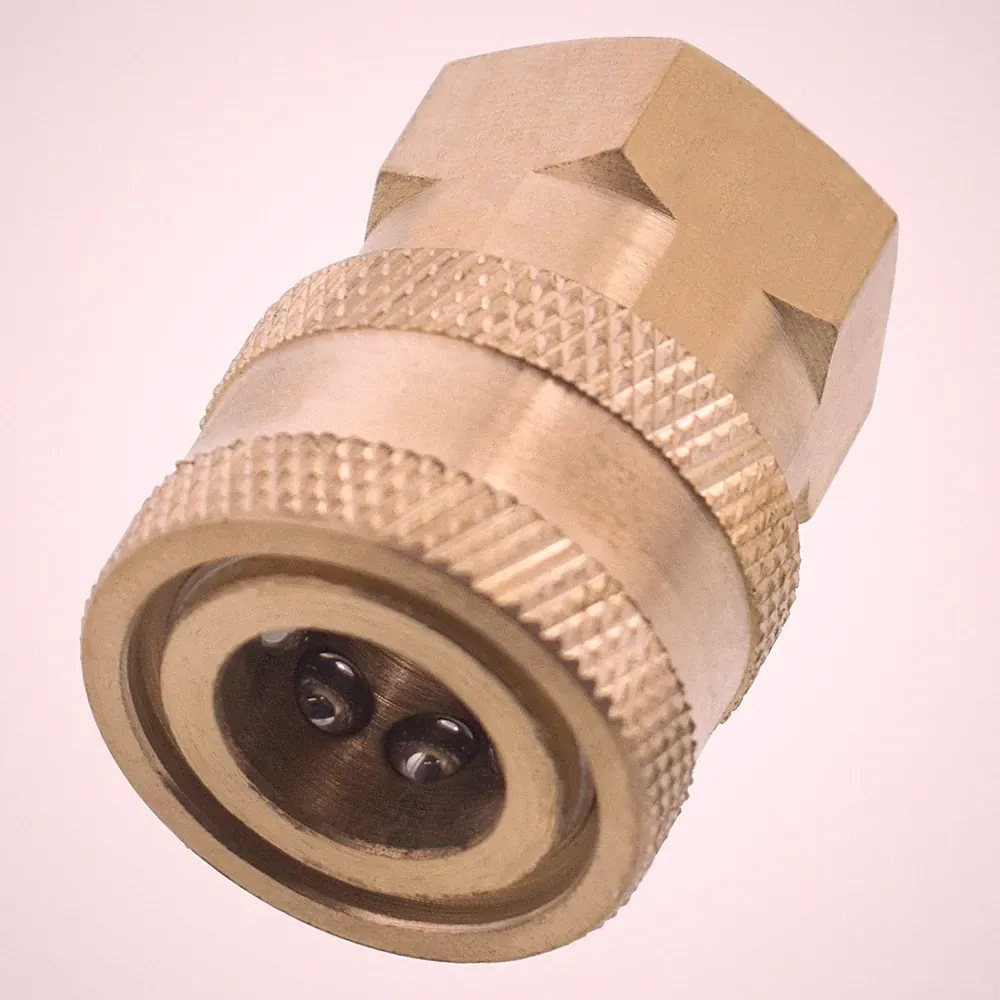 1/4" FPT Female Brass Socket Quick Connect Coupler for Pressure Washer Nozzle
