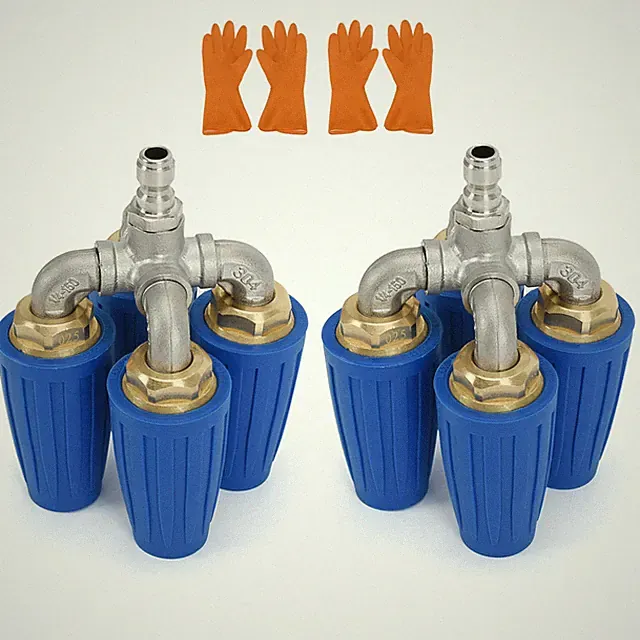 1/4" High Pressure Washer 360° Rotating Quadruple Turbo Nozzle Spray Tip 4000PSI
