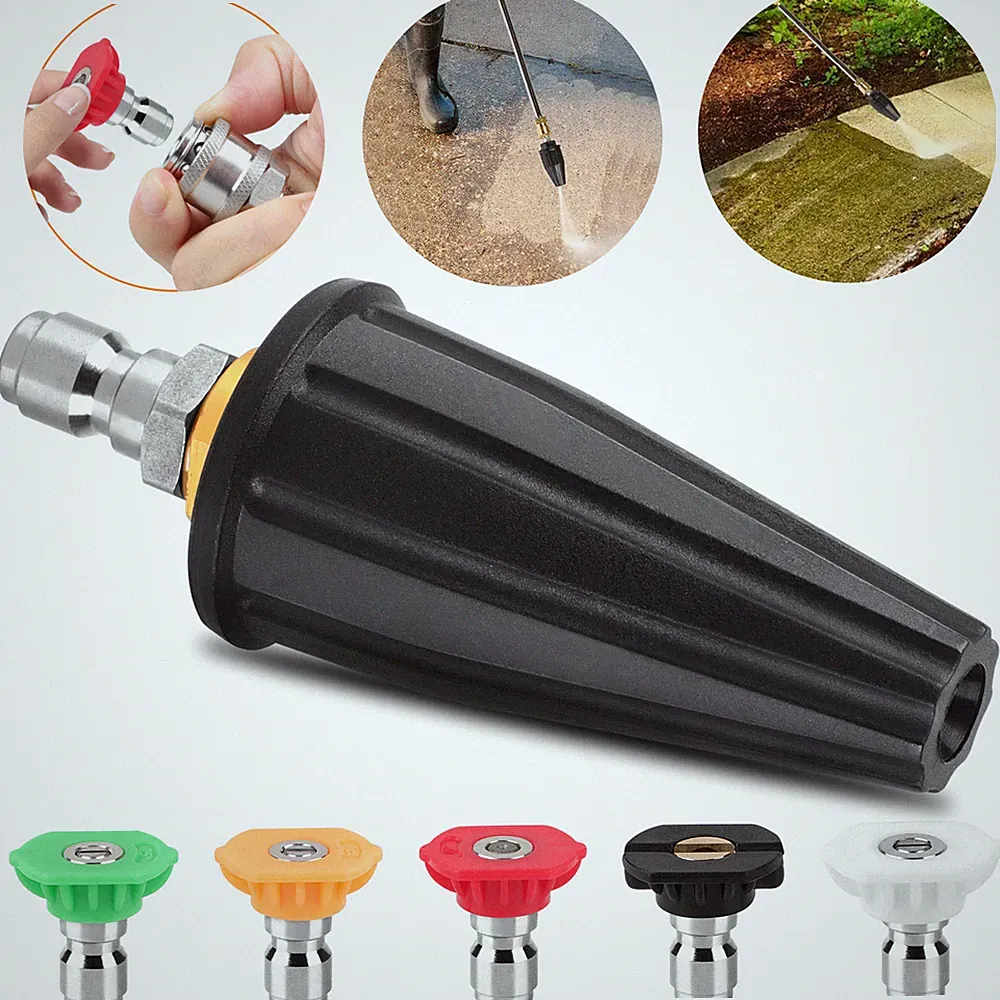 1/4" High Pressure Washer 360° Rotating Turbo Nozzle 4.0 GPM 4000 PSI Spray Tip