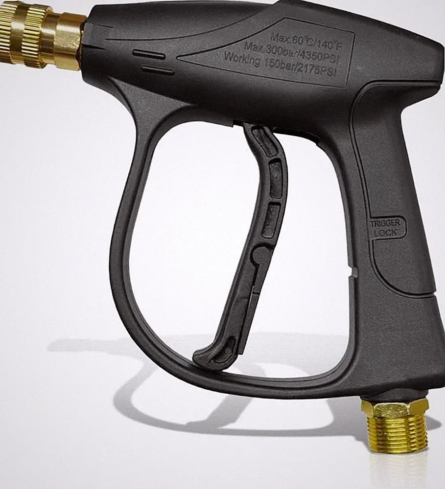 1/4" High Pressure Washer Gun 4000 PSI Car Wash Foam Spray Short Wand Nozzle Tip