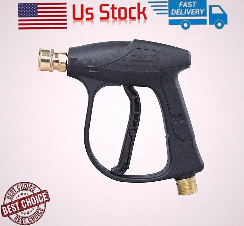 1/4" High Pressure Washer Gun 4350 PSI Car Wash Foam Spray w/ M22-14mm Connector