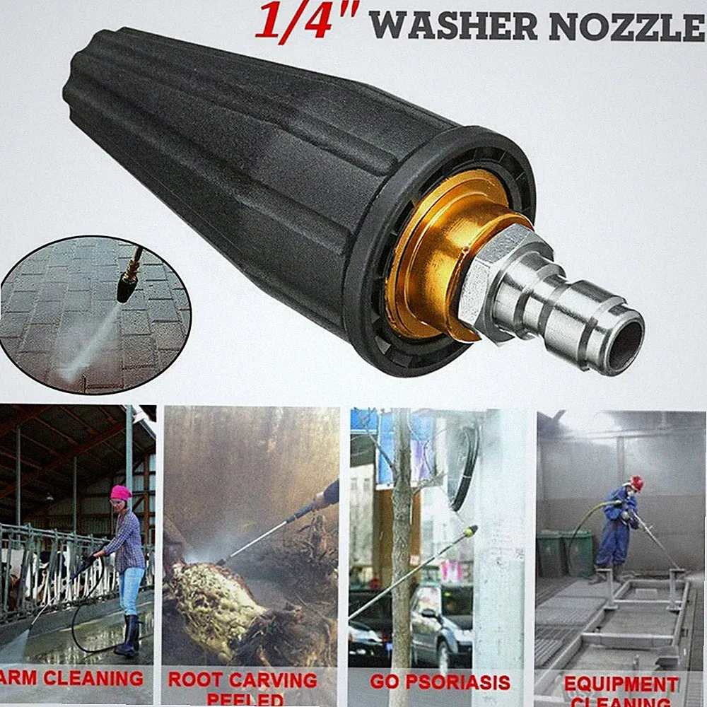 1/4" High Pressure Washer Rotating Turbo Nozzle Spray Tip 4.0 GPM 4000PSI Quick