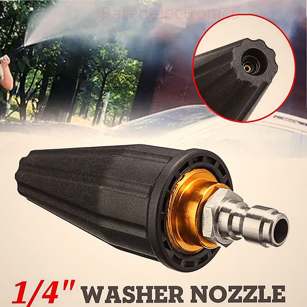 1/4" High Pressure Washer Rotating Turbo Nozzle Spray Tip 4.0 GPM 4000PSI Spray