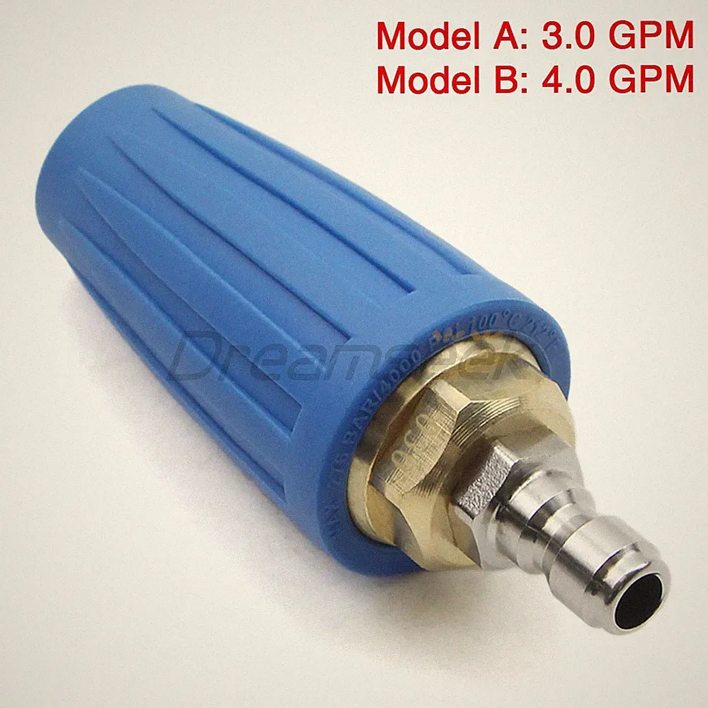 1/4" High Pressure Washer Rotating Turbo Nozzle Spray Tip 4000PSI 3-4 GPM Quick