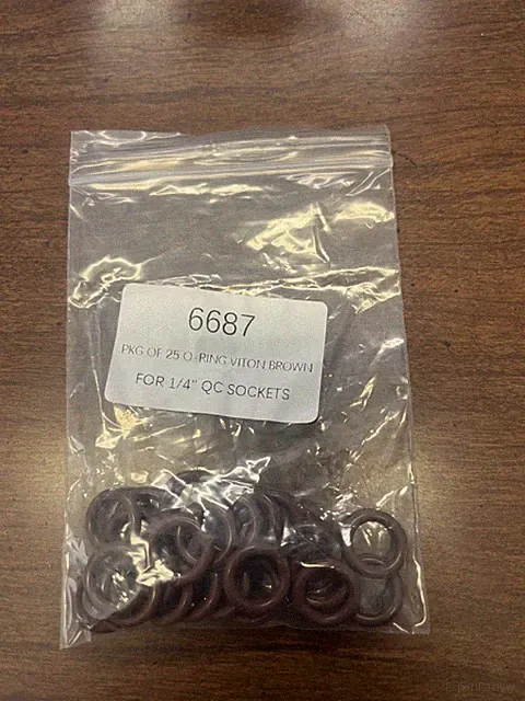 1/4" Hot Water Viton Pressure Washer O ring QC Socket Brown (25) pack