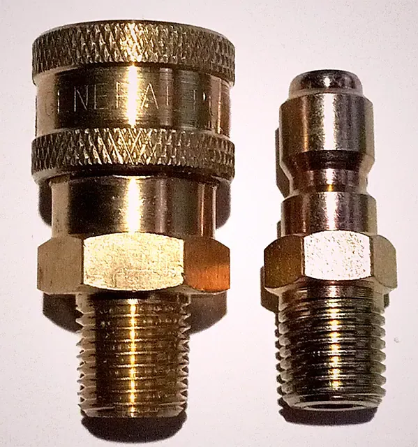 1/4 Male General Pump Pressure Washer Quick Coupler Set