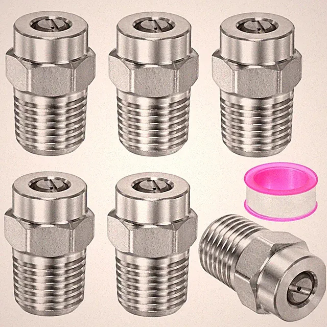 1/4" NPT 15° Surface Cleaner Tip [6PCS] - Pressure Washer Nozzles [0.977MM Pore]
