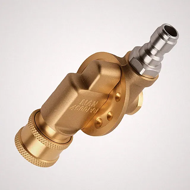 1/4" Pressure Washer Adapter Coupler Pivoting 240° Quick Connect 7 Angle 4500PSI