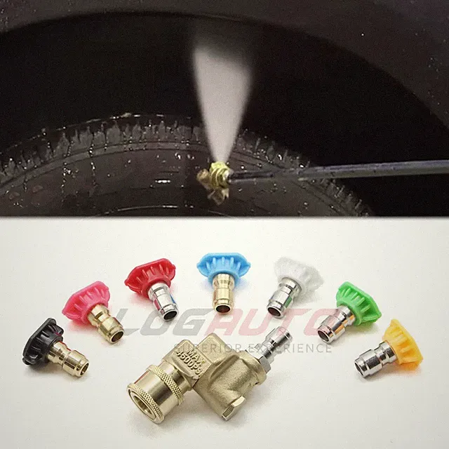 1/4" Pressure Washer Coupler Kit Pivoting Quick Connect Adapter 4500PSI 5 Angles