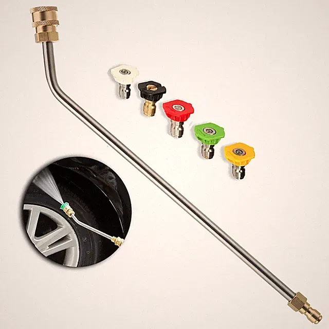1/4'' Pressure Washer Extension Wand Curved Lance Quick Release Spray Nozzles