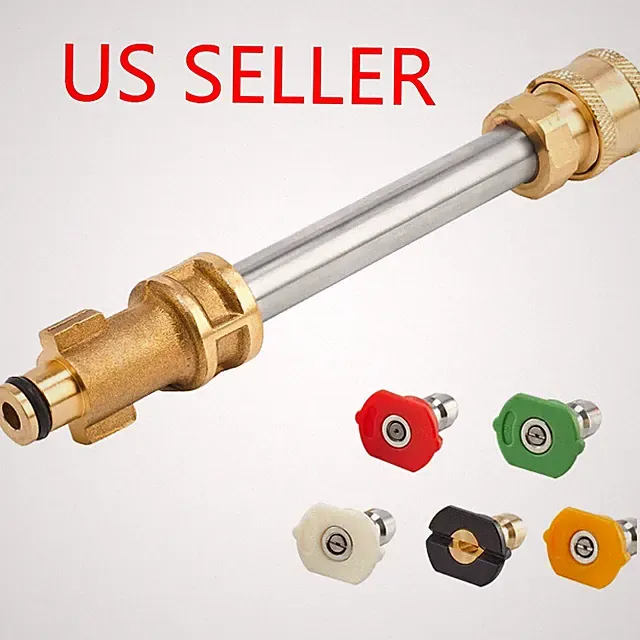1/4" Pressure Washer Gun Adapter Replacement Ryobi Portland Husky 5 Nozzles