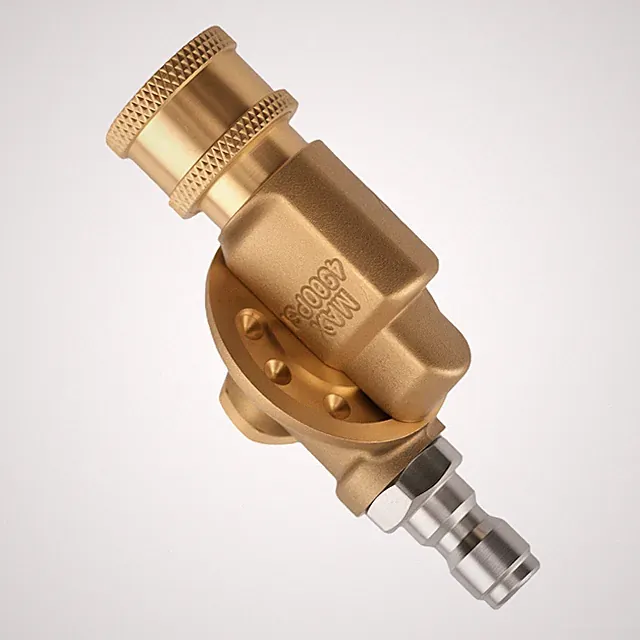 1/4" Pressure Washer Pivot Adapter Quick Connect Coupler 4500 PSI Brass 7 Gears
