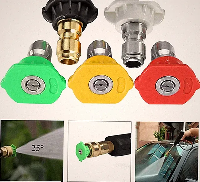 1/4" Pressure Washer Spray Tips Nozzles High Power Kit Quick Connect Set