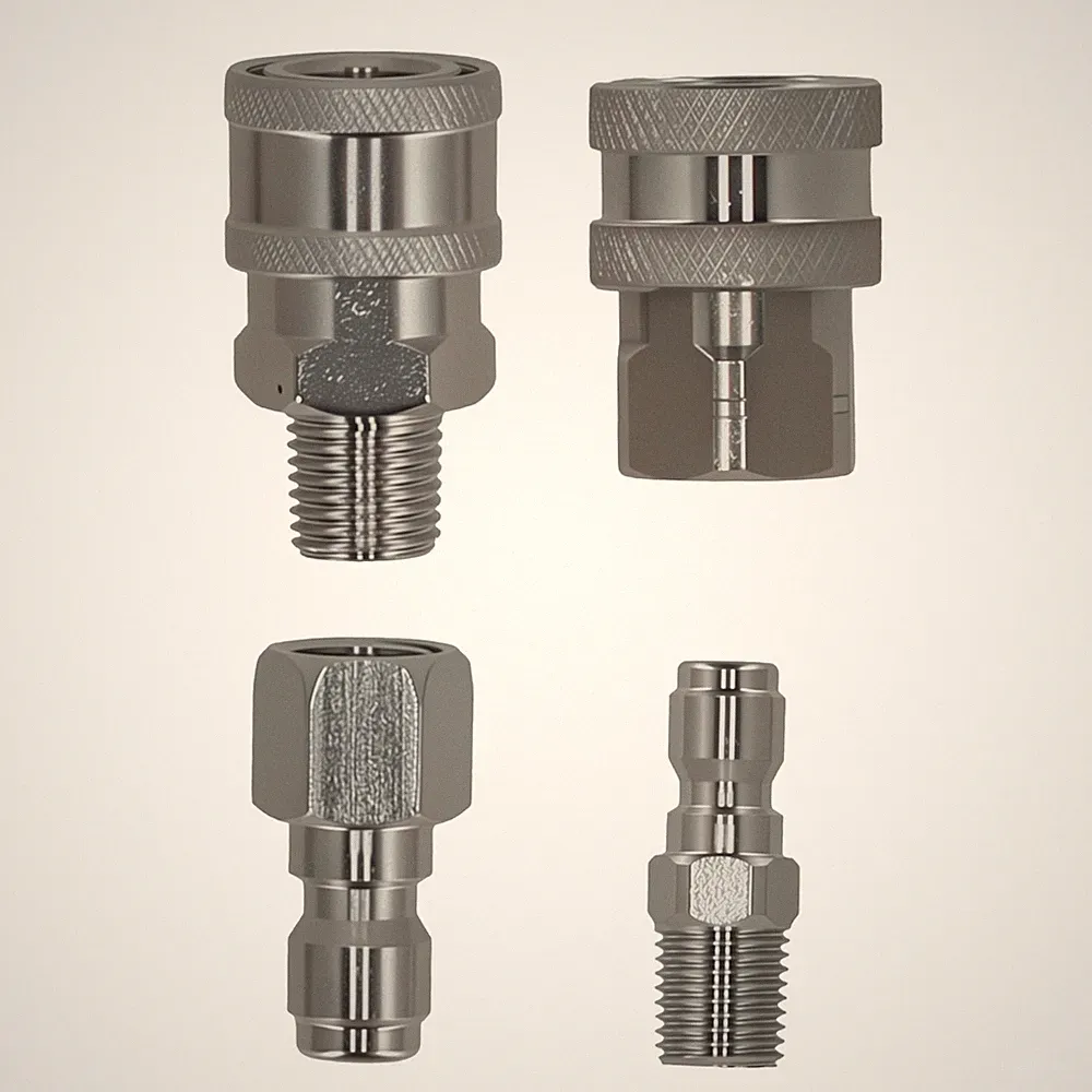 1/4" Quick Connect NPT Adapter for Pressure Washer Stainless Steel 4pc