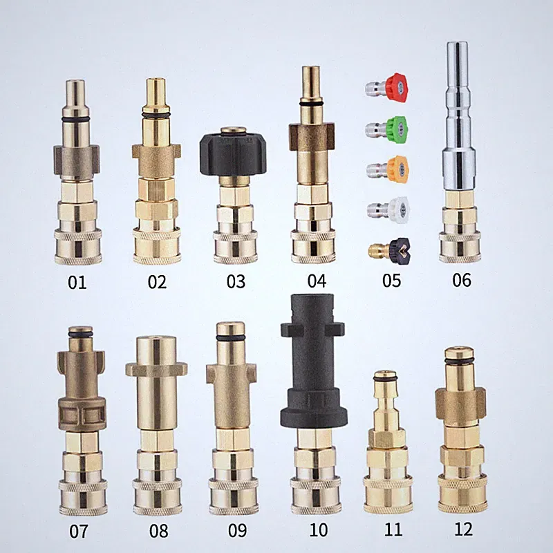 1/4'' Quick Connect Pressure Washer Gun Adapter Snow Foam Male Nozzle Fit Karche