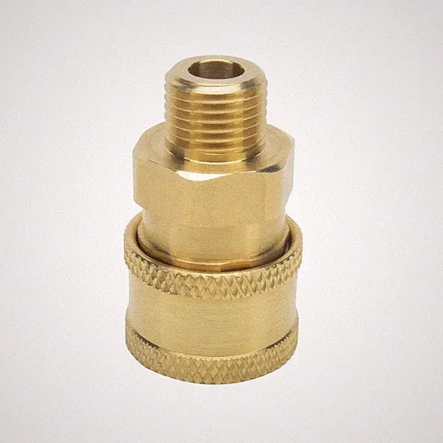 1/4 Quick Connect Pressure Washing Male NPT Thread Brass QC Coupler 2 PACK