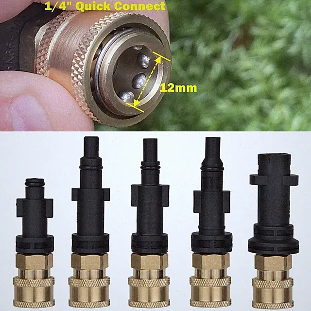 1/4'' Quick Connector Foam Nozzle High Pressure Washer Hose Adapter NEW