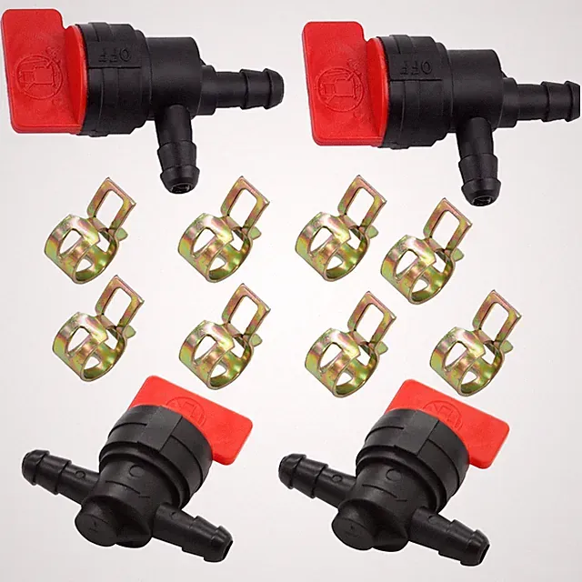 1/4" Right Angle Cut Off Valve and with Clamps fit 494768 697947,698183 (4)