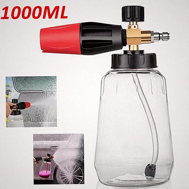 1/4" Snow Foam Cannon Gun Car Wash Soap Lance Sprayer Pressure Washer Bottle US
