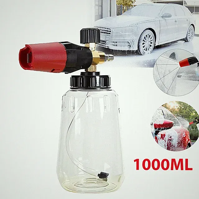 1/4" Snow Foam Cannon Pressure Washer Gun Car Wash Soap Lance Spray Jet Bottle