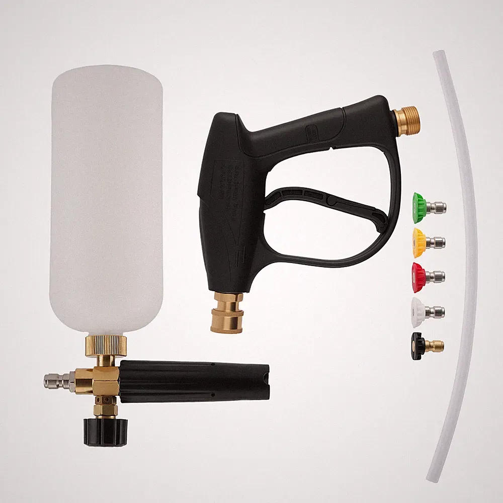 1/4" Snow Foam Gun Pressure Washer Soap Lance Car Wash Kit with 5 Nozzles