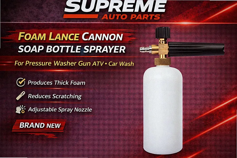 1/4" Snow Foam Washer Gun Car Wash Soap Lance Cannon Spray Pressure Jet Bottle