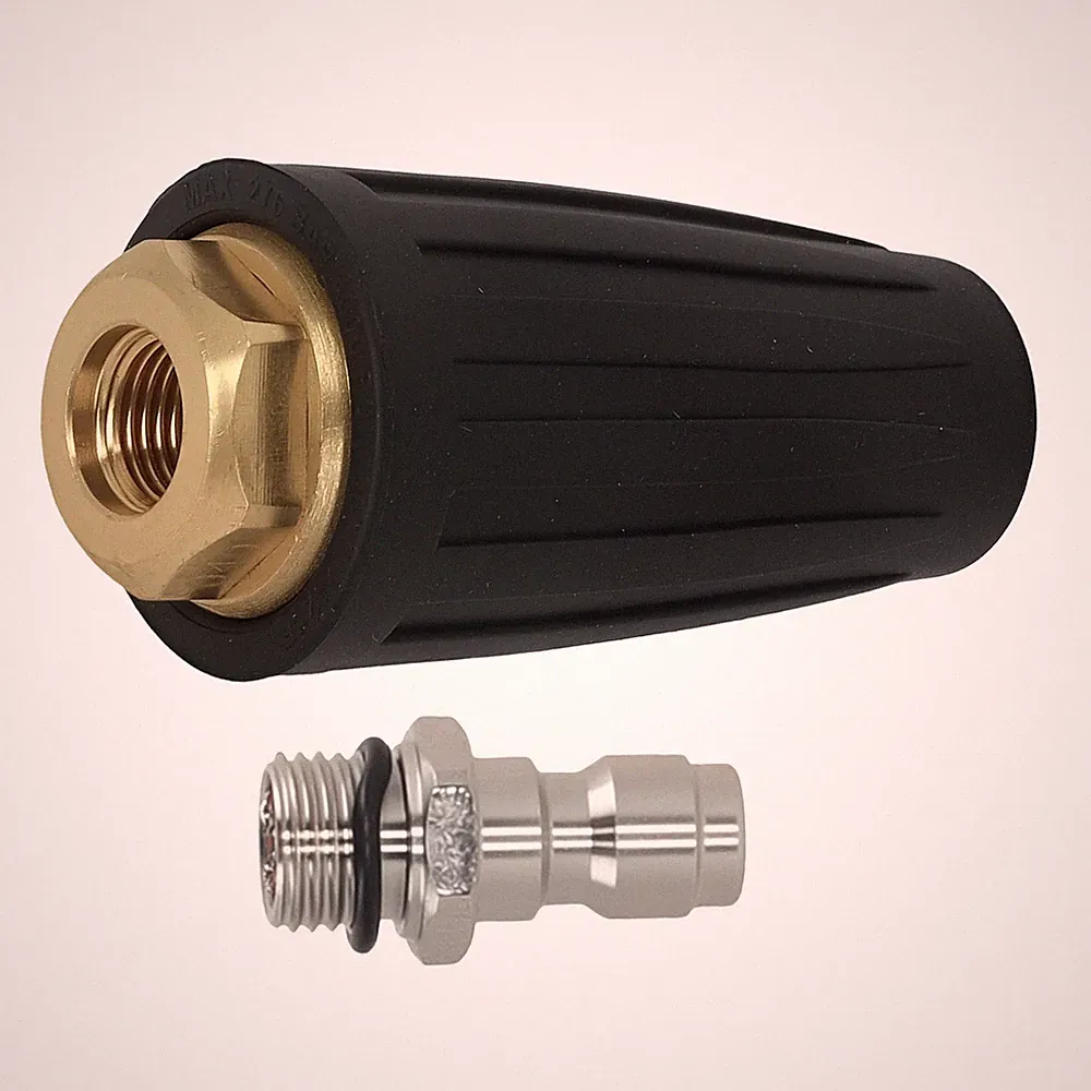 1* 4000 PSI Ceramic Brass Turbo Nozzle for Pressure Washer Rotating 1/4" QC