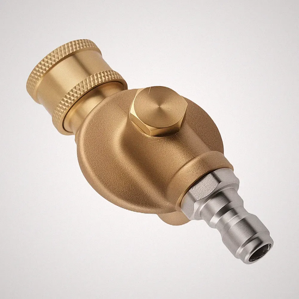 1/4in Pressure Washer Adapter Pivoting 240° Coupler Quick Connect Brass 4500 PSI