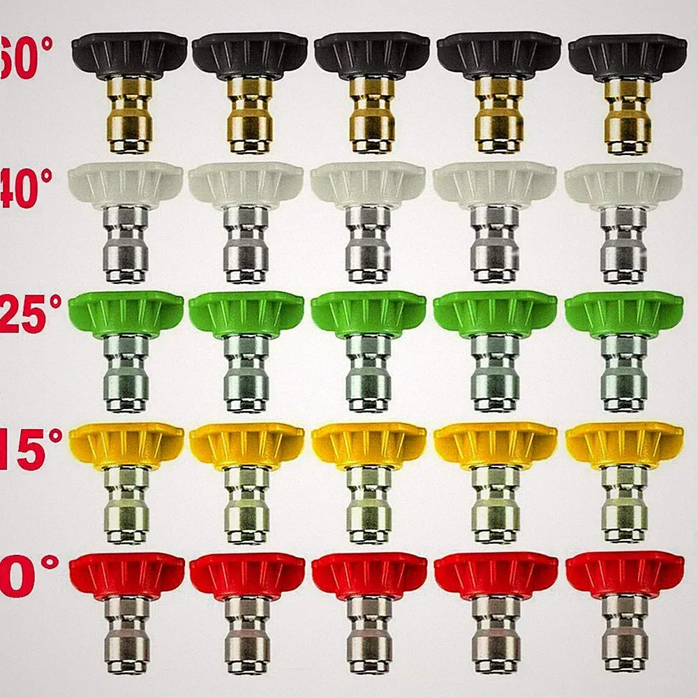 1-5Pcs Pressure Washer Spray Nozzle Tips 1/4 Quick Connect Design 2.5-4.0 GPM US