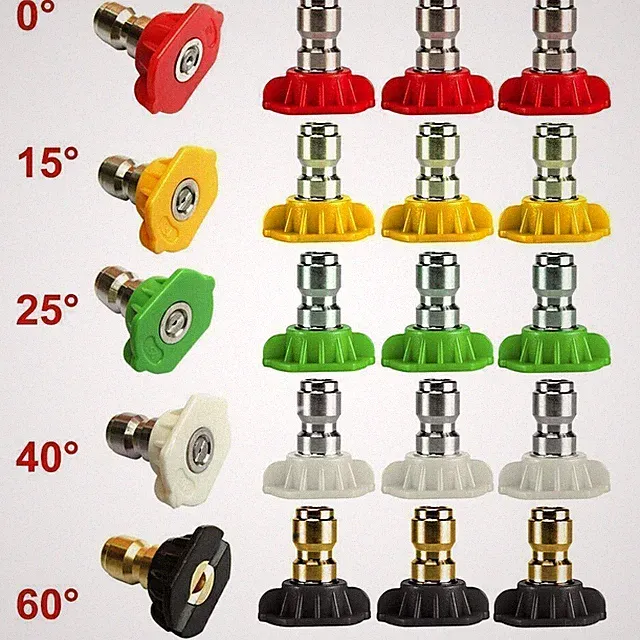 1-5PCS Pressure Washer Spray Nozzle Tips 1/4 Quick Connect Design