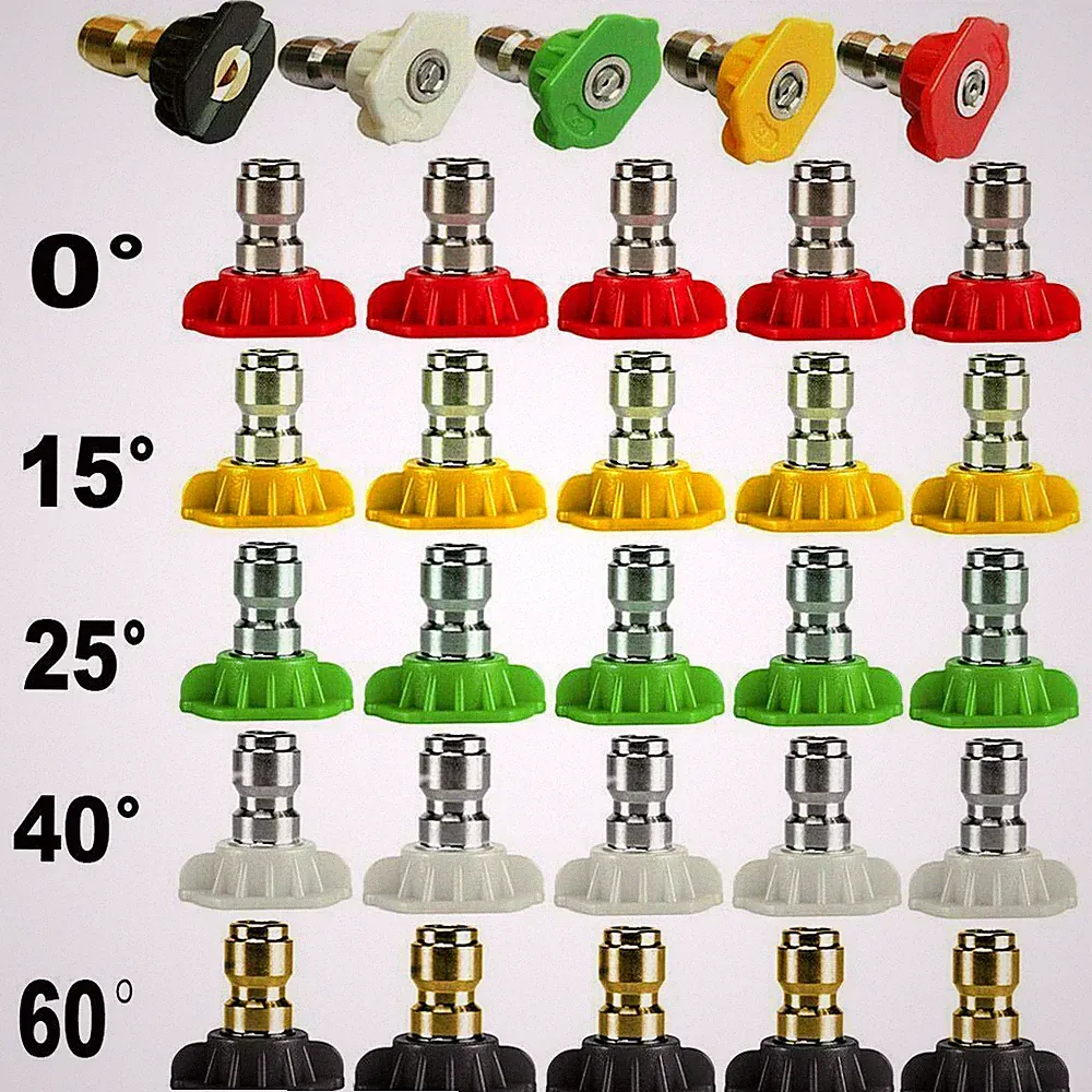 1/5Pcs Quick Connect Power Washer Spray Nozzle Replacement Pressure Washing 1/4"