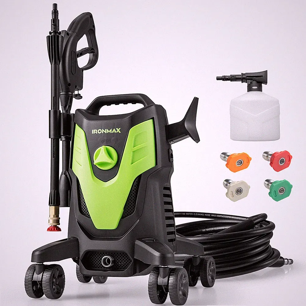 1.7 GPM Portable Electric High Power Pressure Washer w/ 4 Nozzles & Soap Bottle
