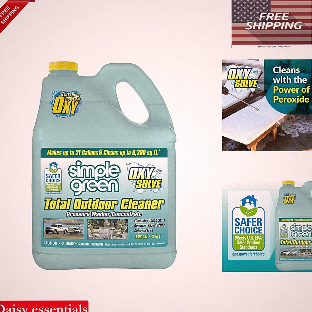 1 Gal Eco-Friendly Outdoor Pressure Washer Cleaner Concentrate Safe Vegetation