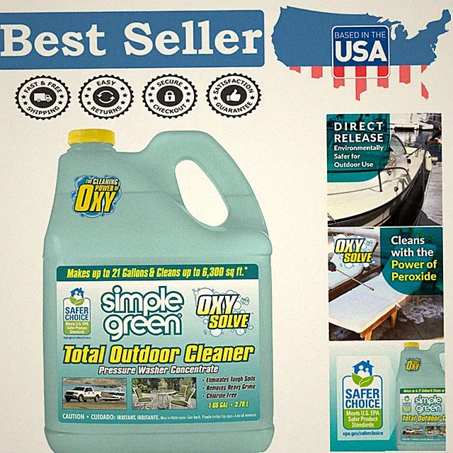 1 Gal. Oxy Solve Total Outdoor Cleaner - EPA Certified for Safe Use Outdoors