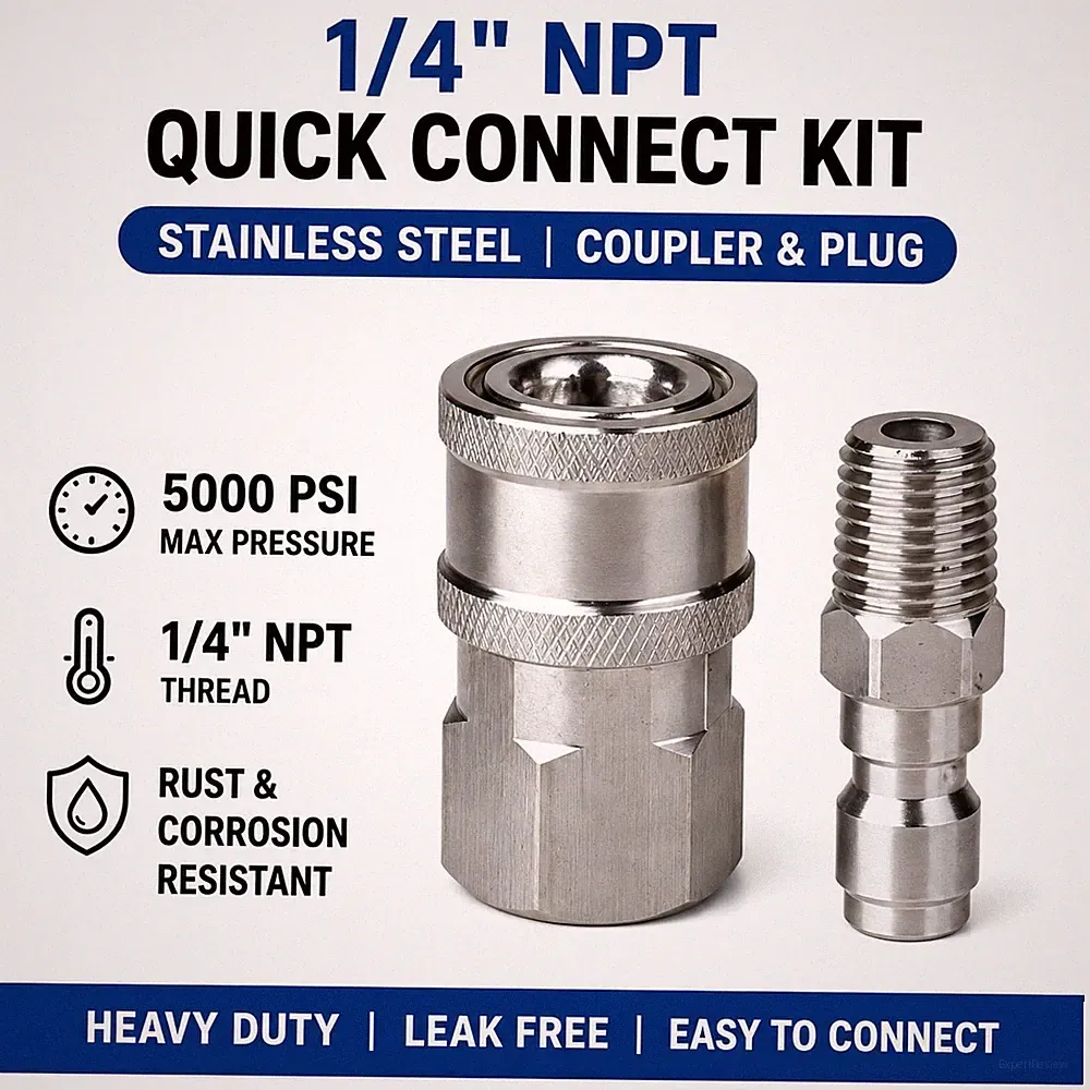 1 Pack 1/4" NPT Quick Connect Kit Fits M MINGLE Pressure Washer Gun