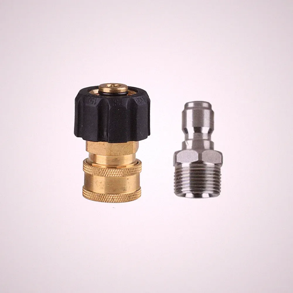 1 set Pressure Washer Adapter 3/8" Quick Connect M22 14mm to M22 Metric Fitting