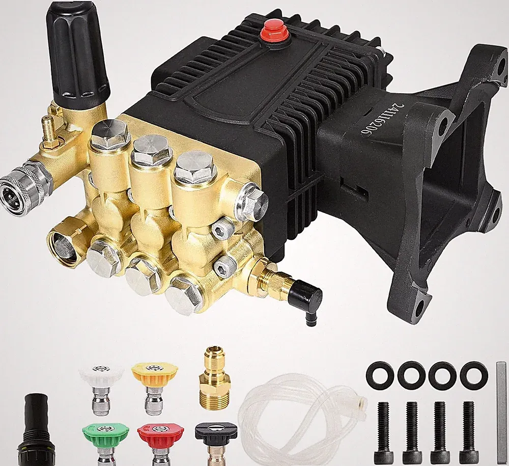 1" Shaft Triplex Pressure Washer Pump, 4200 PSI, Compatible with Simpson & Gener