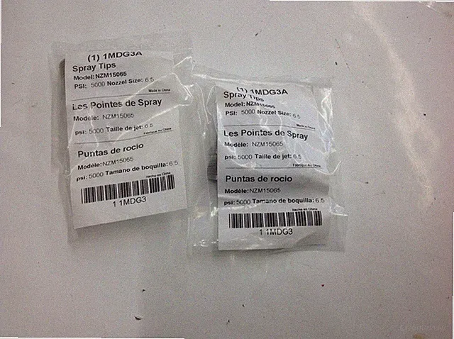 (10) Grainger 1MDG3A, NZMEG5P15-065 Size 6.5 Pressure Washer SS Spray Tip Nozzle