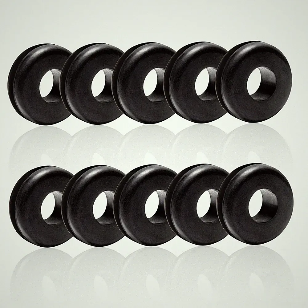 10 Pack Black Rubber Grommet for Pressure Washer Nozzle Tips Holder 7/8" OD