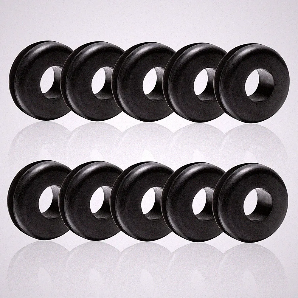10 Pack Rubber Grommet of Pressure Washer Nozzle Tips 7/8 inches, Black