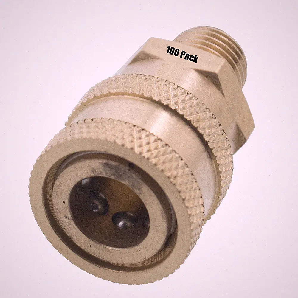 (100) 1/4" MPT Male Brass Socket Quick Connect Coupler Pressure Washer Nozzle