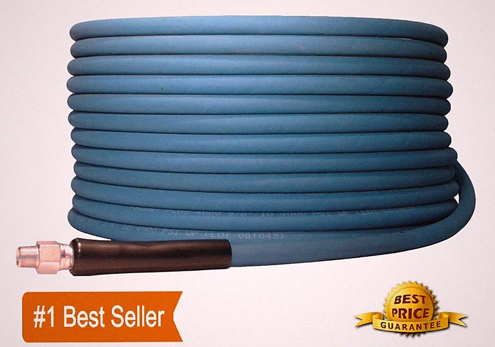 100' ft 3/8" Blue Non-Marking 4000psi Pressure Washer Hose 100 - FREE SHIPPING