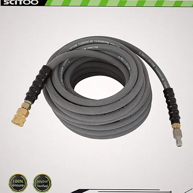 100 ft 3/8" Pressure Washer Hose Gray 4000psi 275F