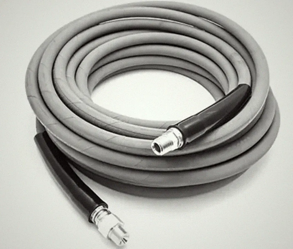 100’ ft Pressure Washer Hose Gray Smooth Non Marking 4,000 PSI Professional