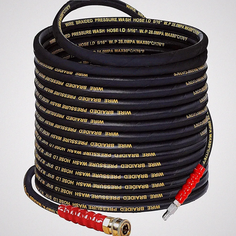100 FT Pressure Washer Hose with 3/8 Quick Connect, 4000 PSI Kink Resistant