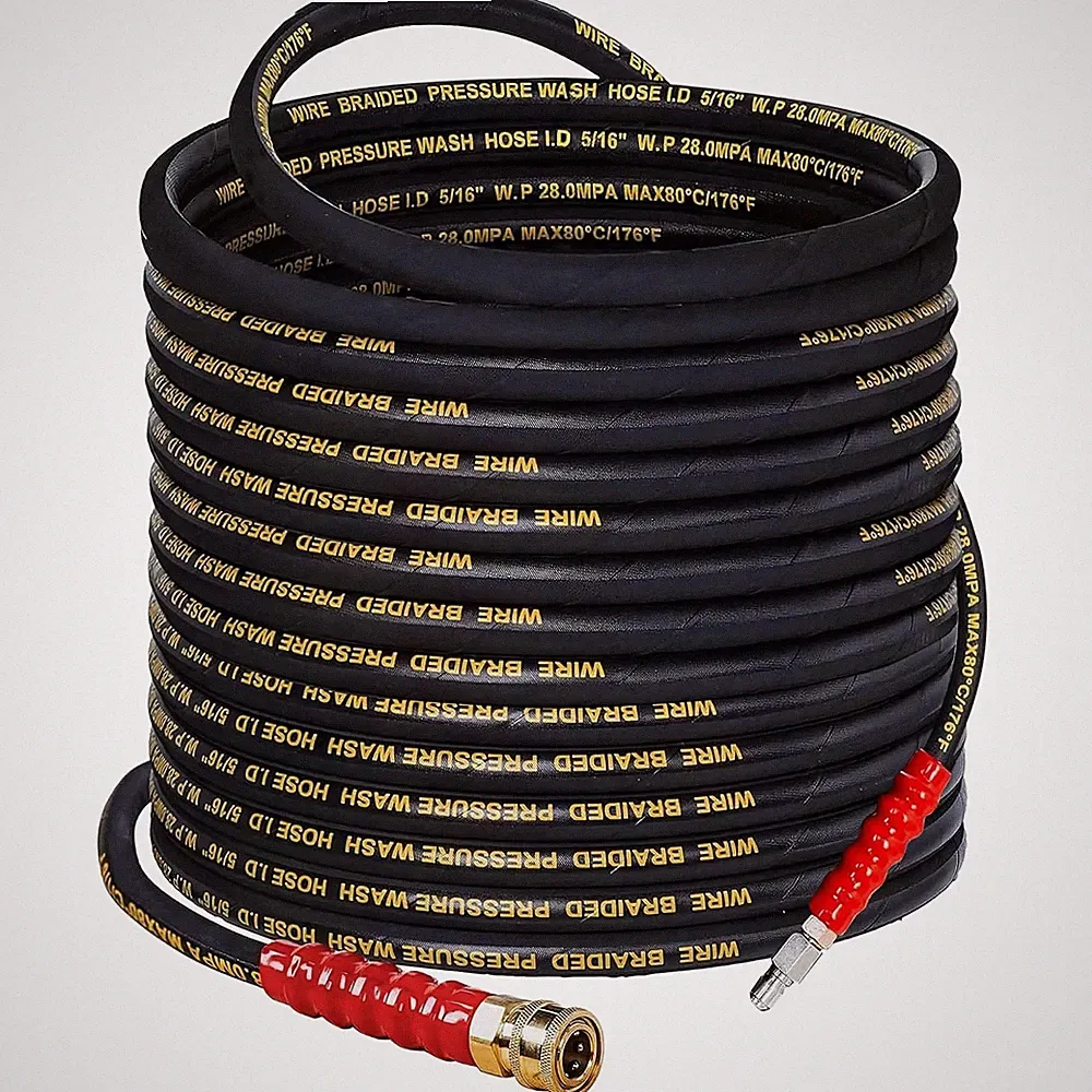 100 FT Pressure Washer Hose with 3/8 Quick Connect, 4000 PSI Kink Resistant High