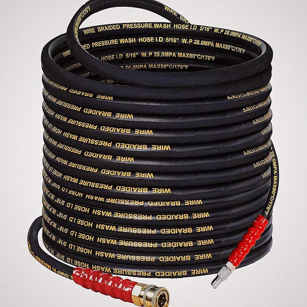 100 FT Pressure Washer Hose with 3/8 Quick Connect, 4000 PSI Kink Resistant High